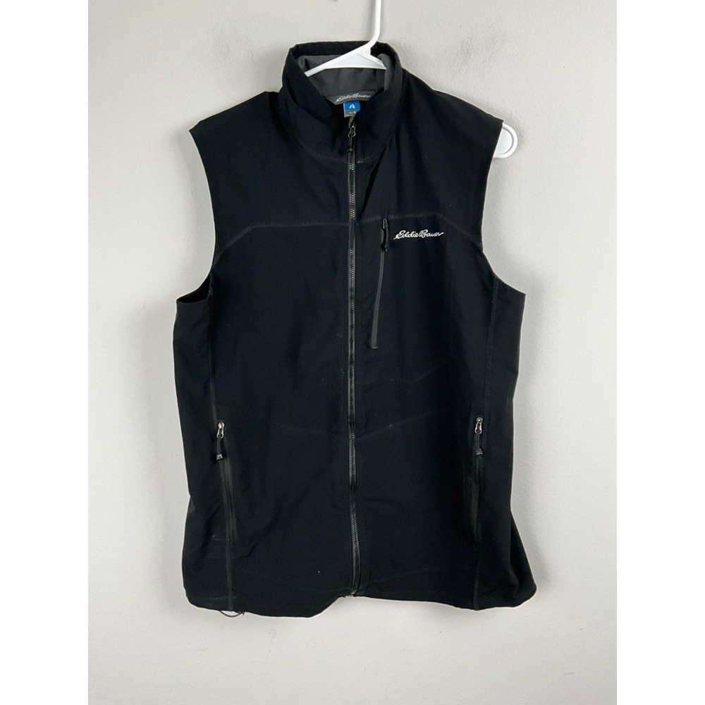 Eddie‎ Bauer First Ascend Mens Medium Black Full Zip Fleece Vest